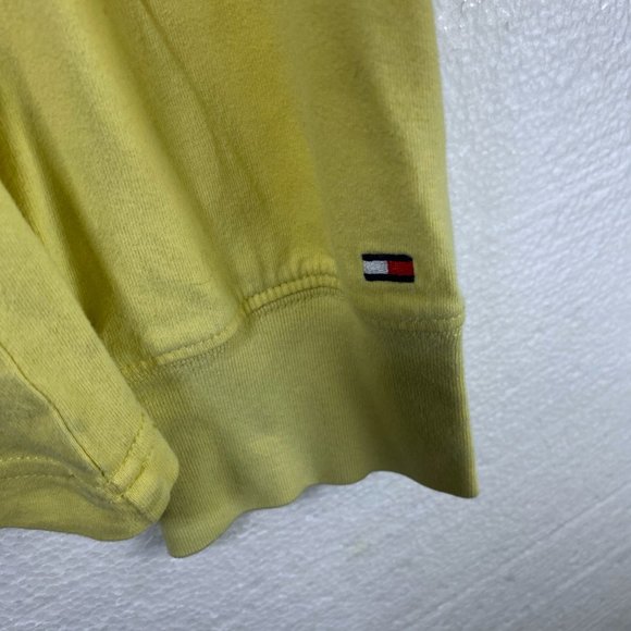 Tommy Hilfiger Sz M Yellow Logo Long Sleeve Shirt - Picture 7 of 8
